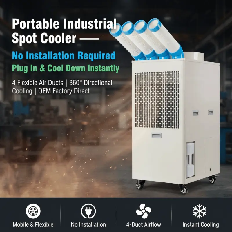 Industrijska prenosna klimatska naprava OEM po meri 110V 220V 380V večnapetostna nizka MOQ tovarniška neposredna dobava Industrijska prenosna klimatska naprava OEM po meri 110V 220V 380V večnapetostna nizka MOQ tovarniška neposredna dobava